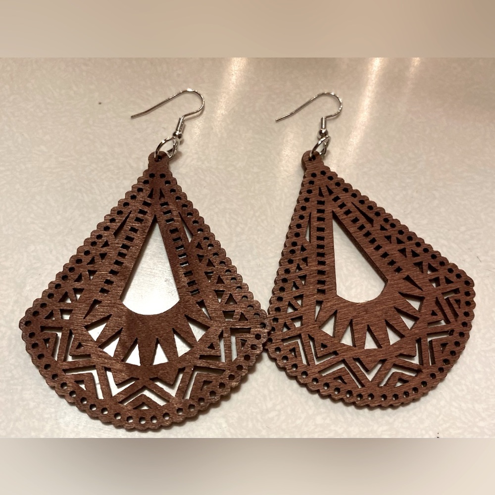 Beautiful Bohemian Wood Earrings